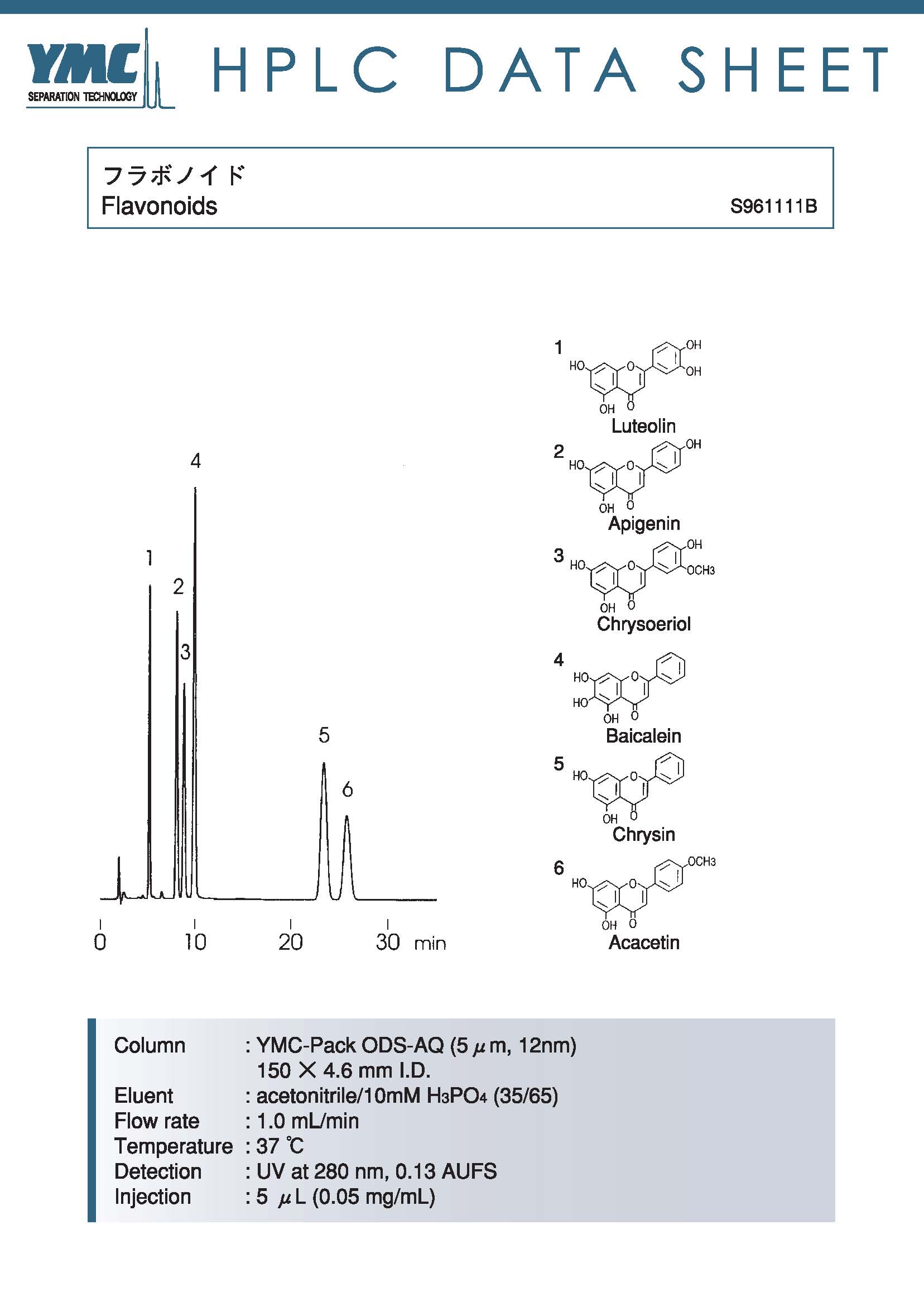 類黃酮化合物色譜圖(AQ12S05-1546WT)