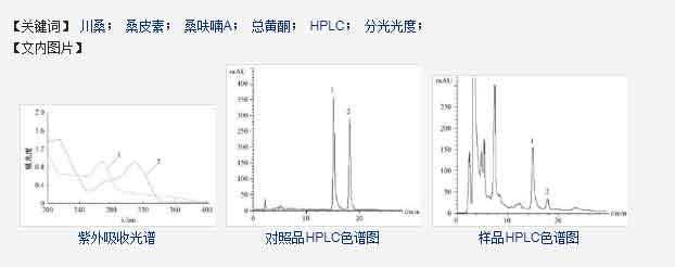 HPLC檢測川桑中桑皮素、桑呋喃A和總黃酮